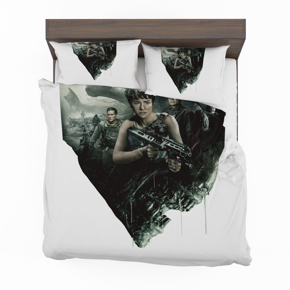 Alternative view of Alien Covenant Movie Katherine Waterston Michael Fassbender Xenomorph Bedding Set - Custom Bedding Set
