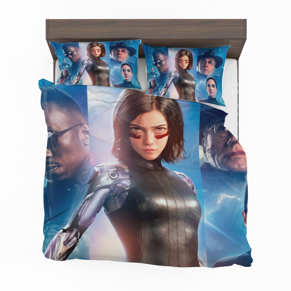 Alternative view of Alita Battle Angel Movie Christoph Waltz Jennifer Connelly Mahershala Ali Bedding Set - Custom Bedding Set