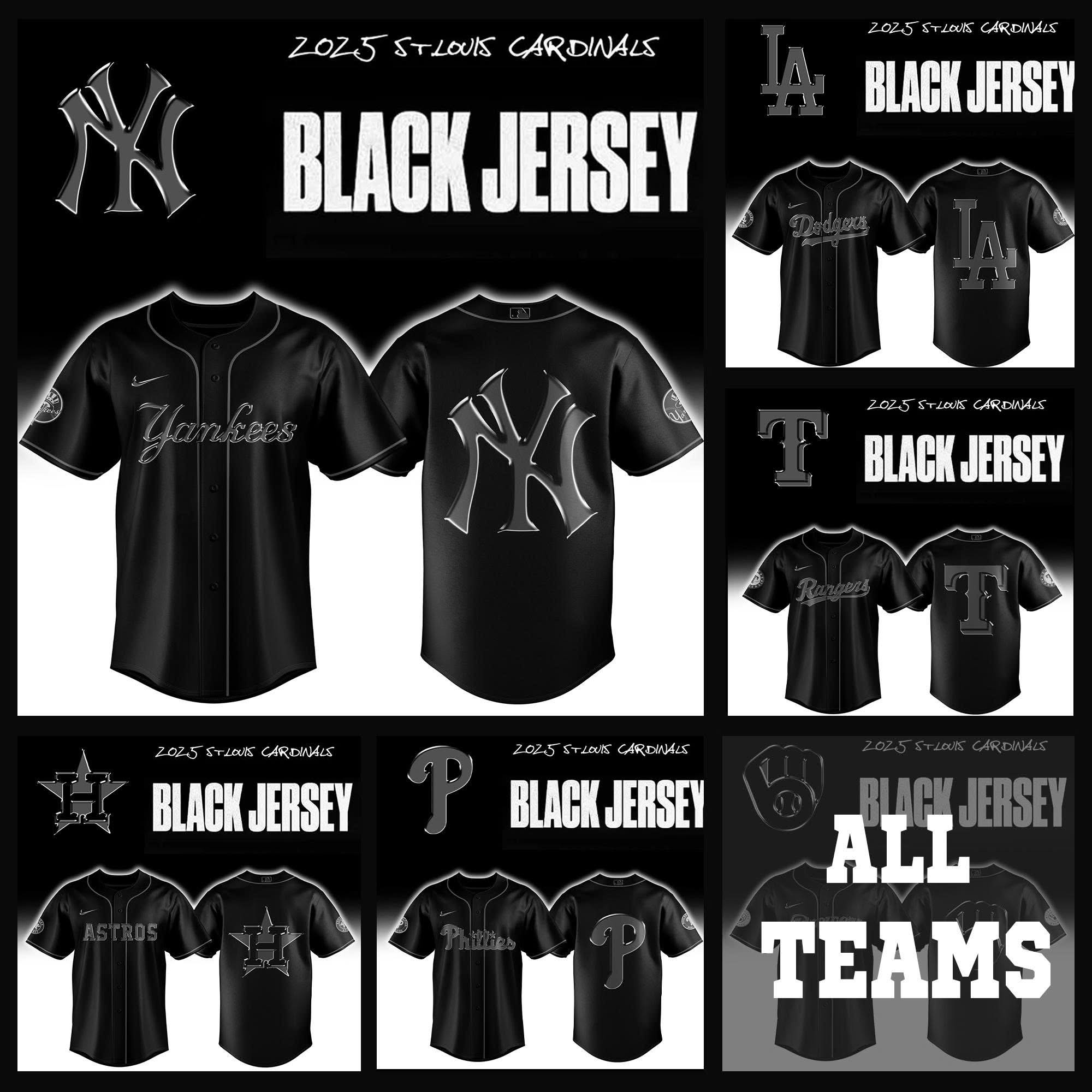 All Team Mlb X Black Baseball Jersey