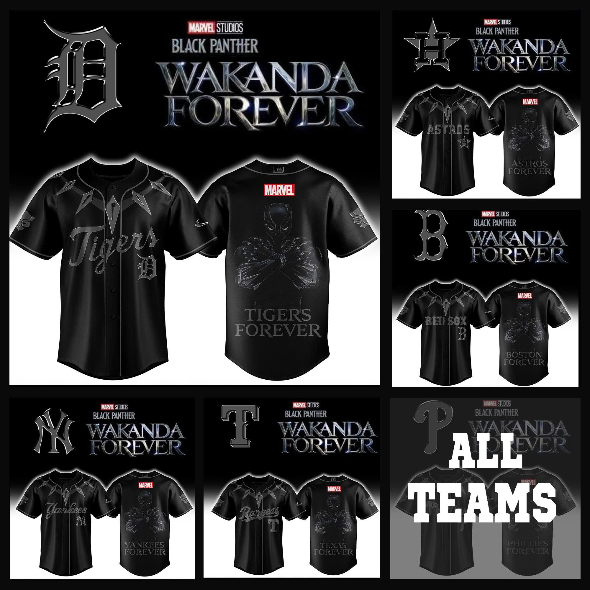 All Team Mlb X Black Panther Forever Baseball Jersey