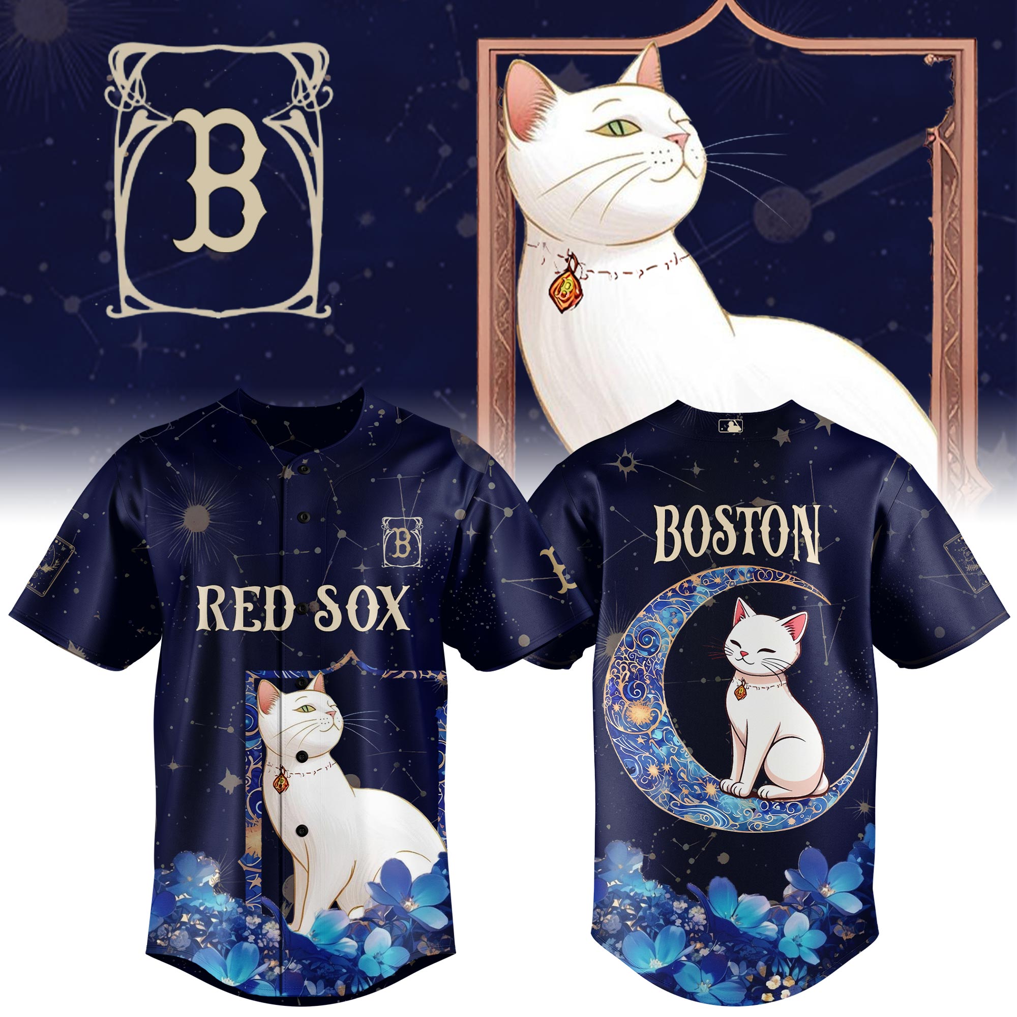 All Team Mlb X Cat Tarot Baseball Jersey