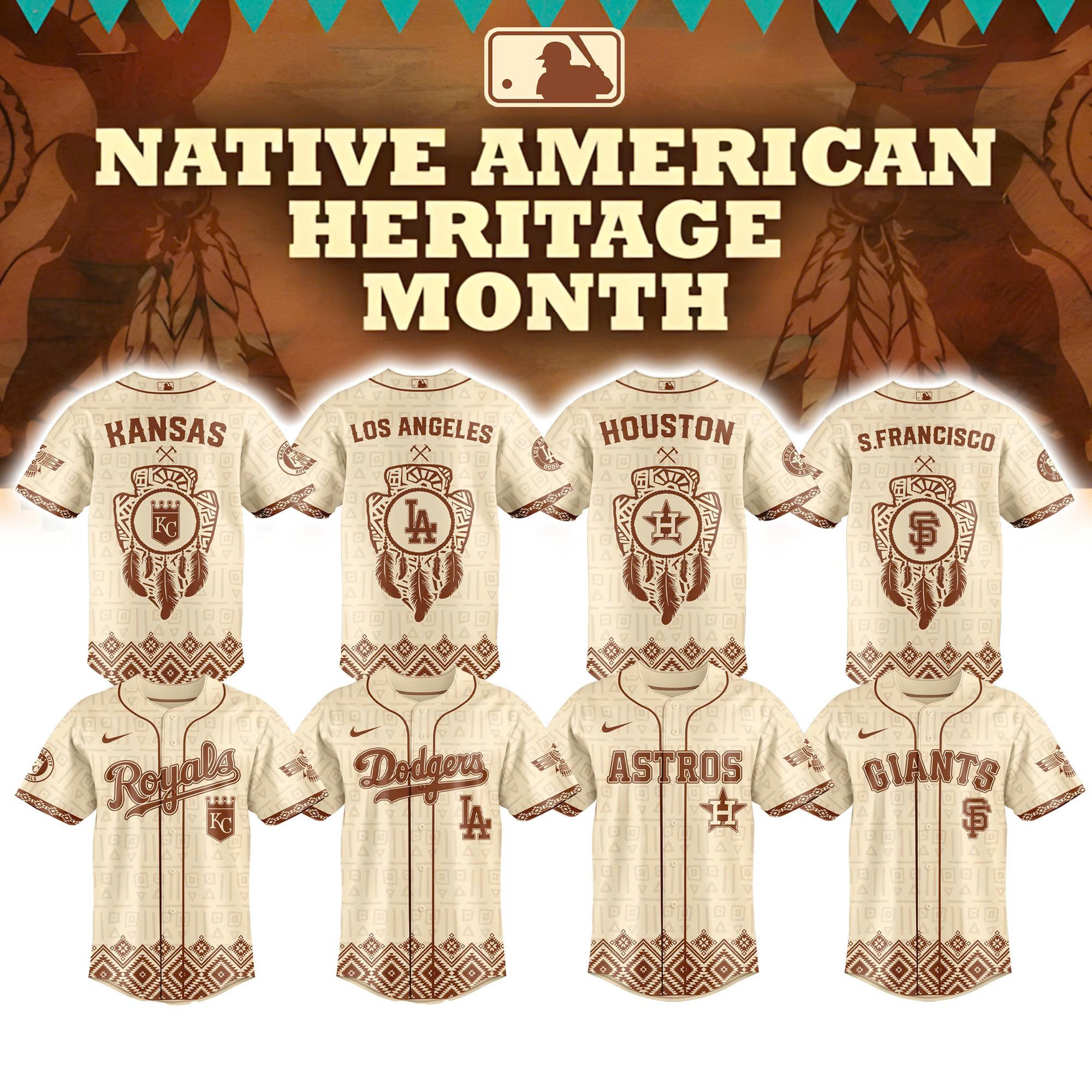 All Team Mlb X Celebrate Heritage In Style Mlb Native-inspired Collection