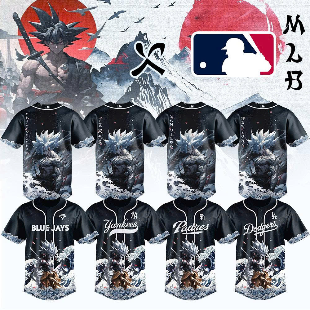 All Team Mlb X Dragon Ball Saiyan Spirit Meets Baseball Jersey
