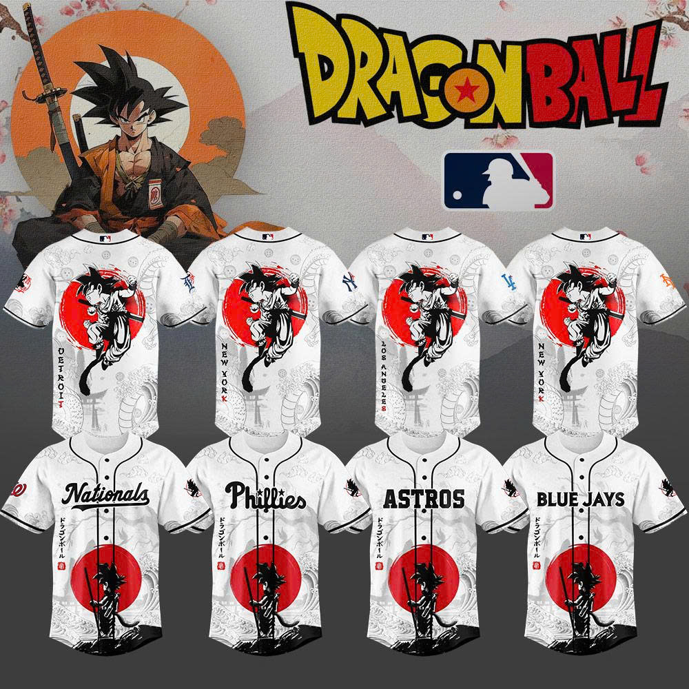 All Team Mlb X Dragon Ball Super Saiyan Baseball Jersey Collection