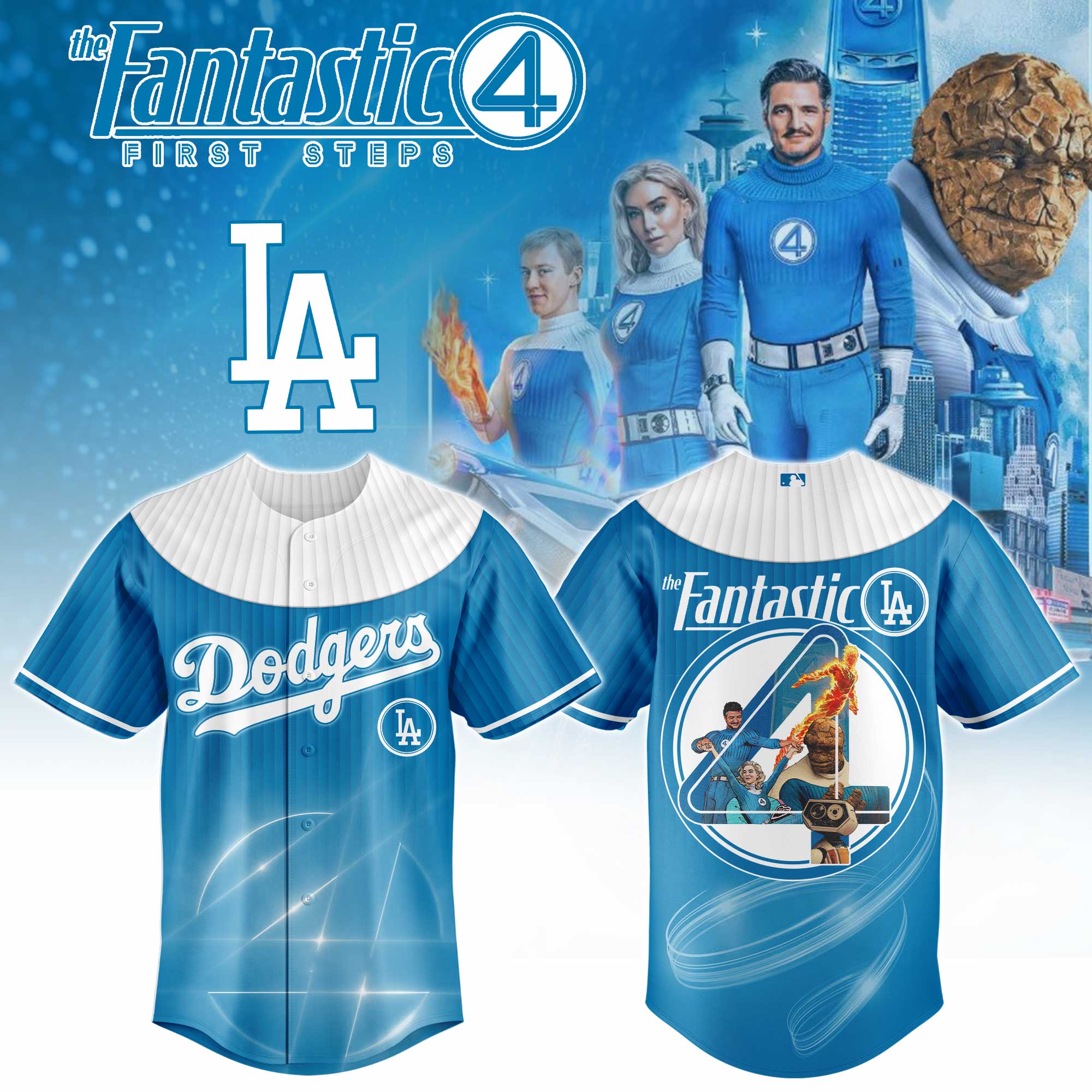 All Team Mlb X Fantastic Four First Steps Baseball Jersey