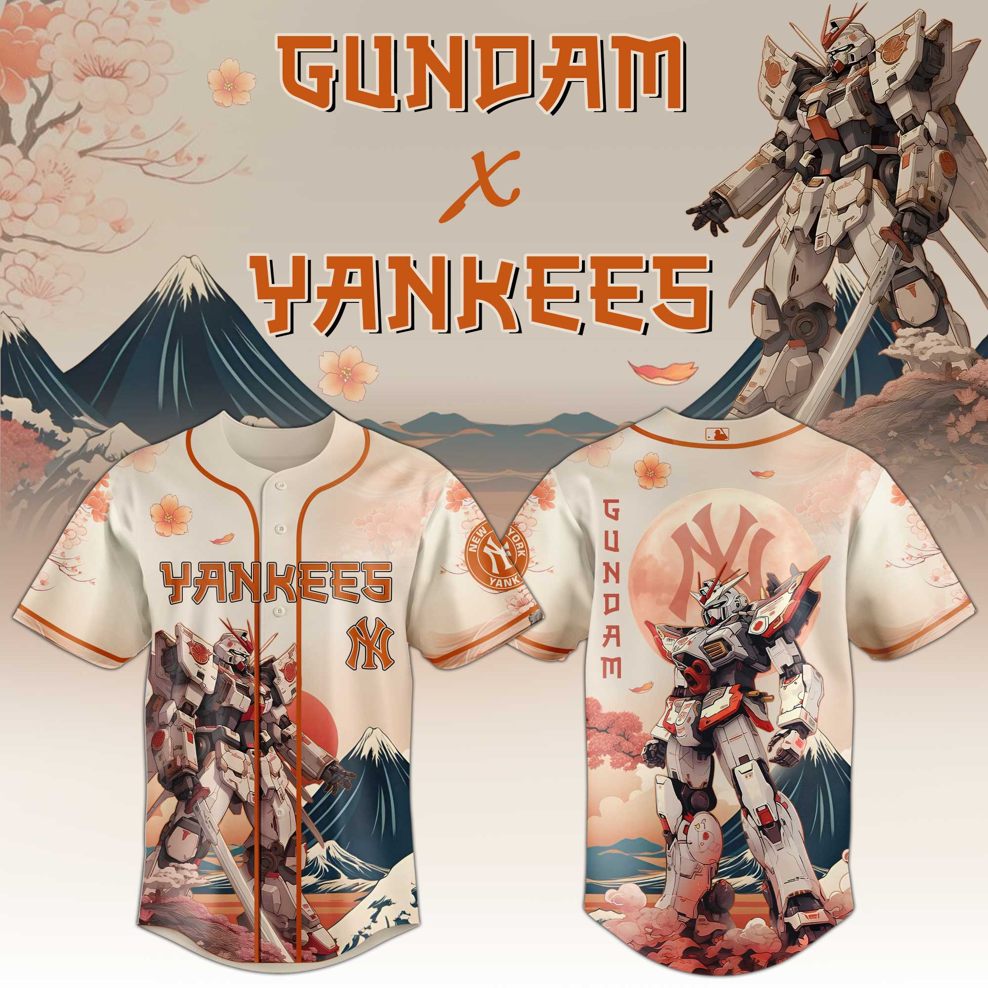 Alternative view of All Team Mlb X Gundam Limited Edition Baseball Jersey