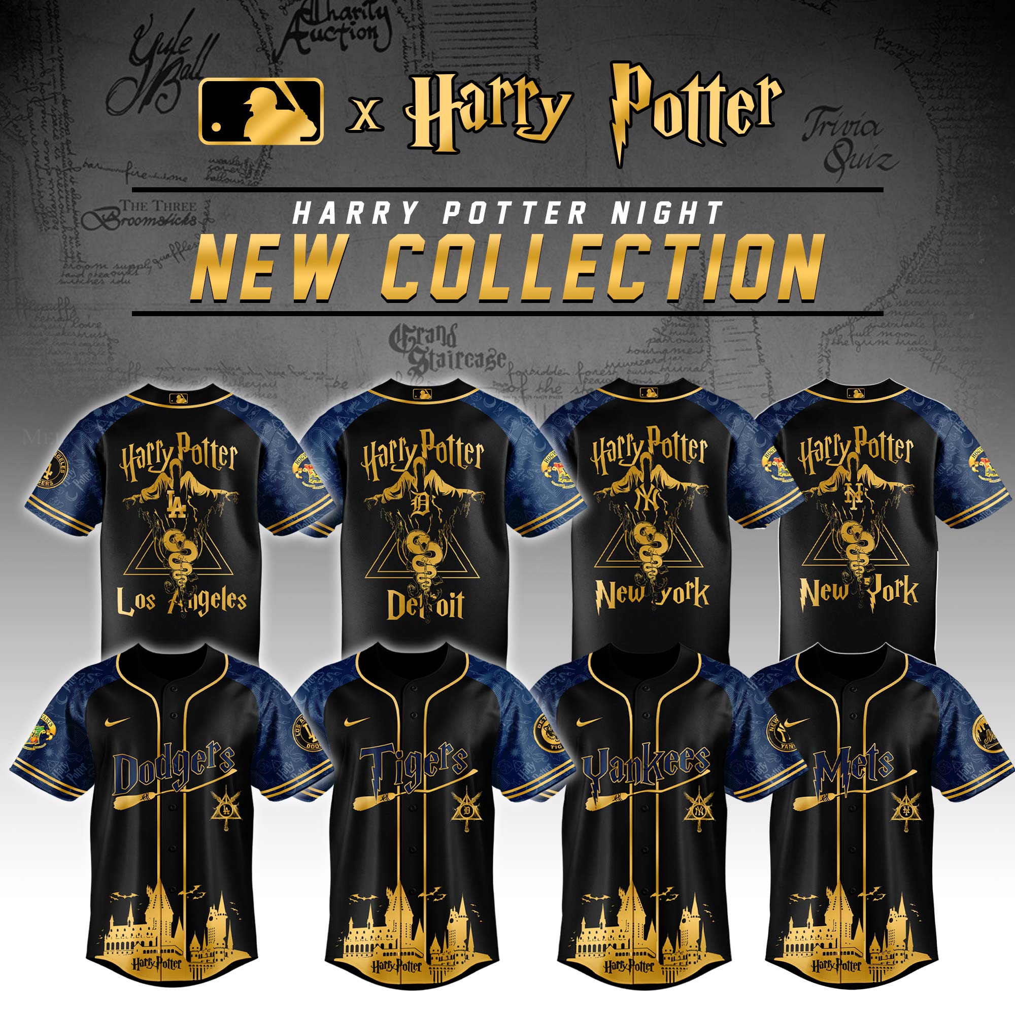 All Team Mlb X Harry Potter Dementor Baseball Jersey
