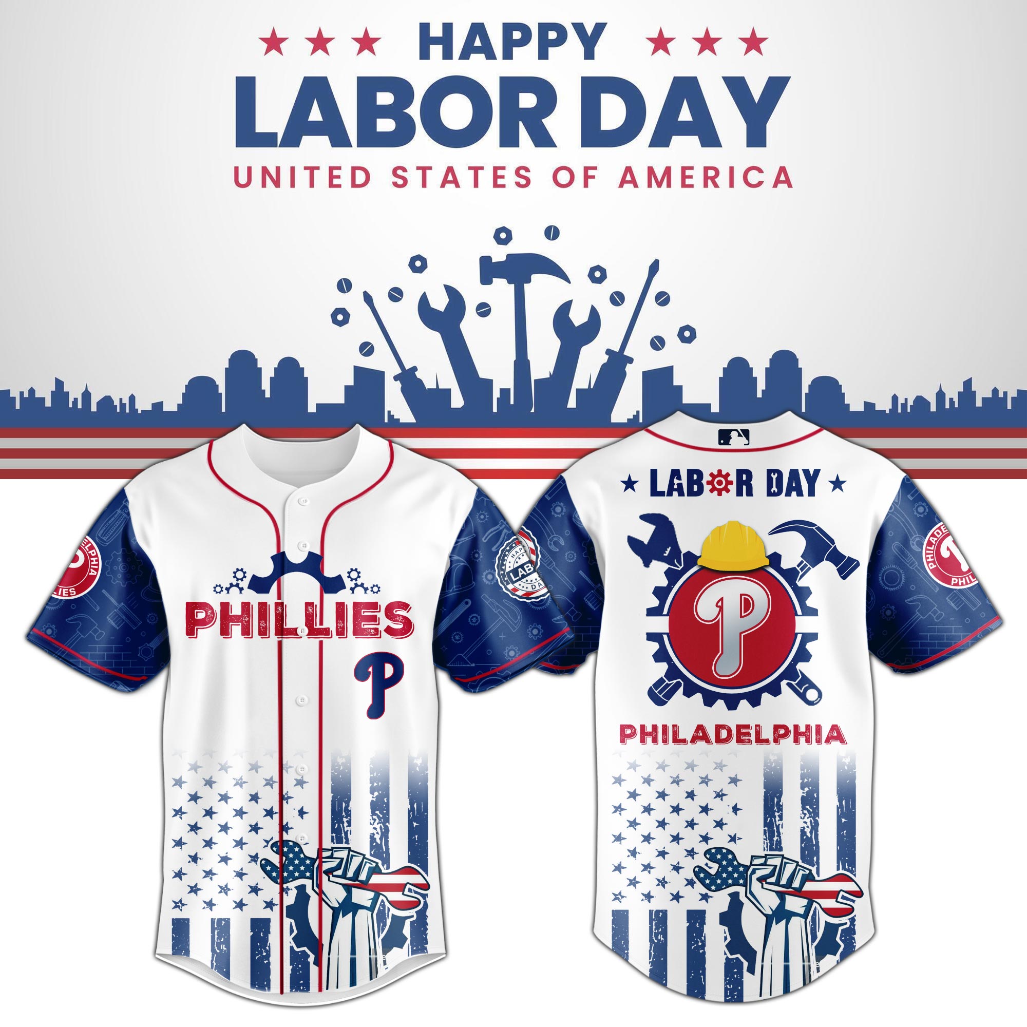Alternative view of All Team Mlb X Labor Day Baseball Jersey
