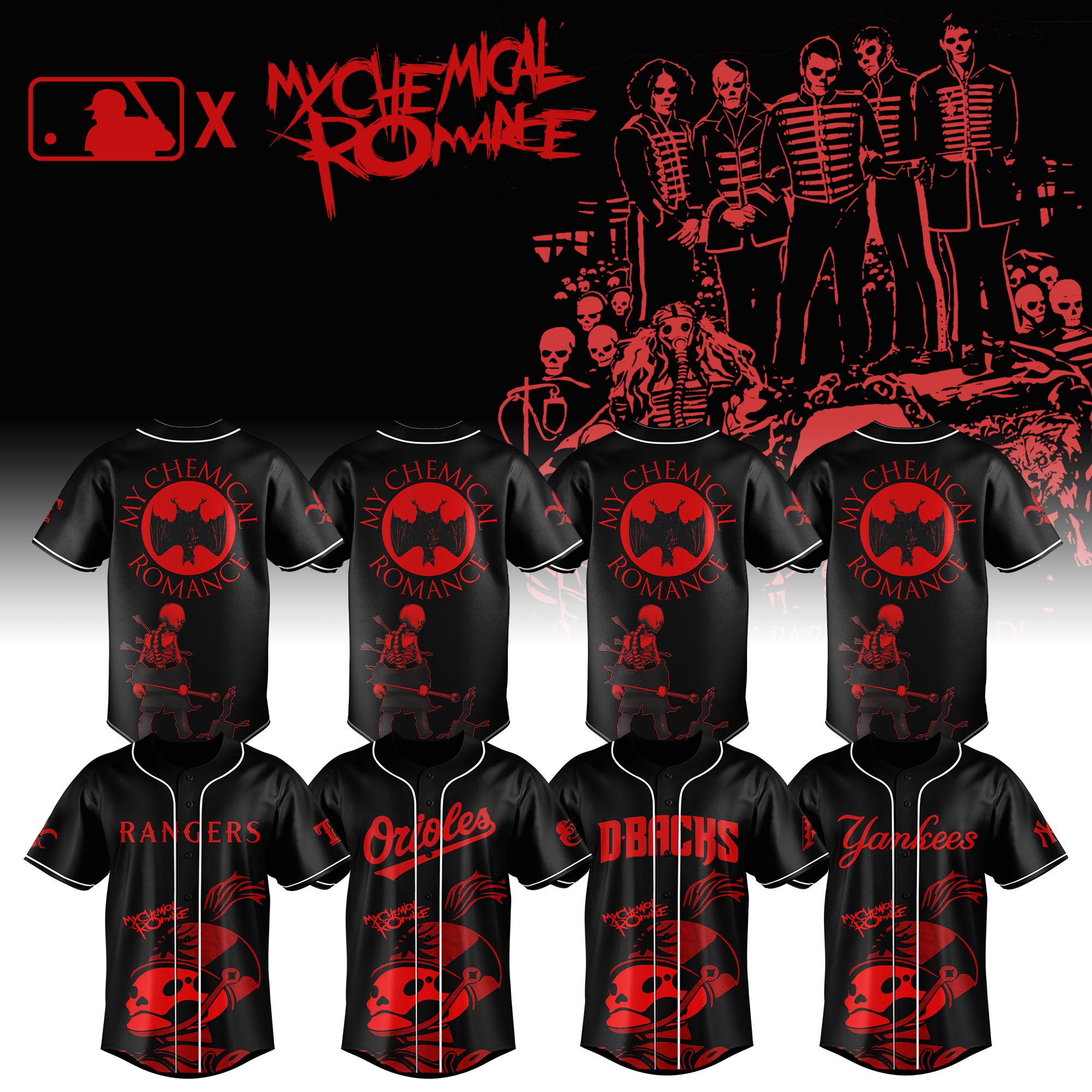 All Team Mlb X My Chemical Romance Baseball Jersey