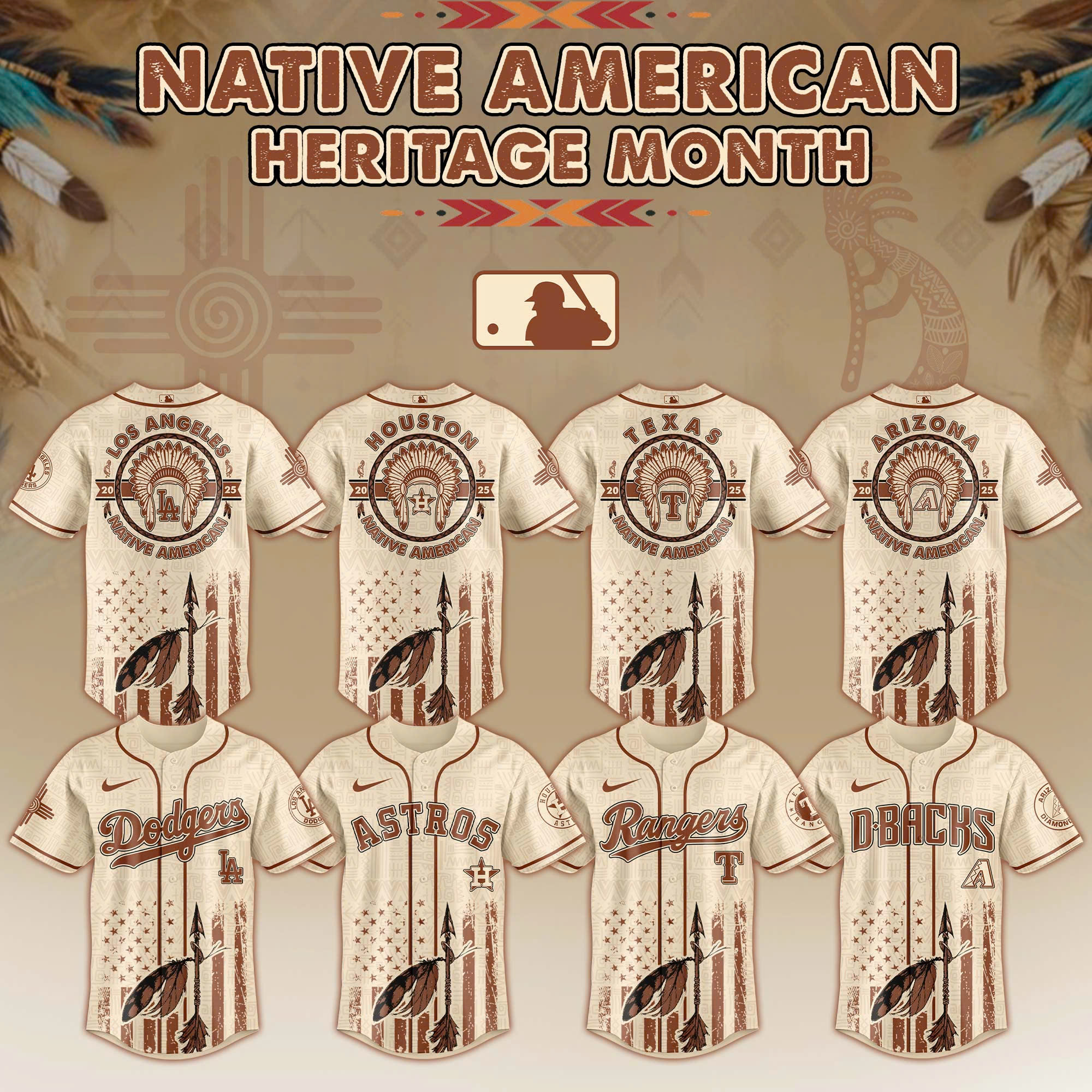All Team Mlb X Native American Heritage Month Mlb Collaboration Jersey