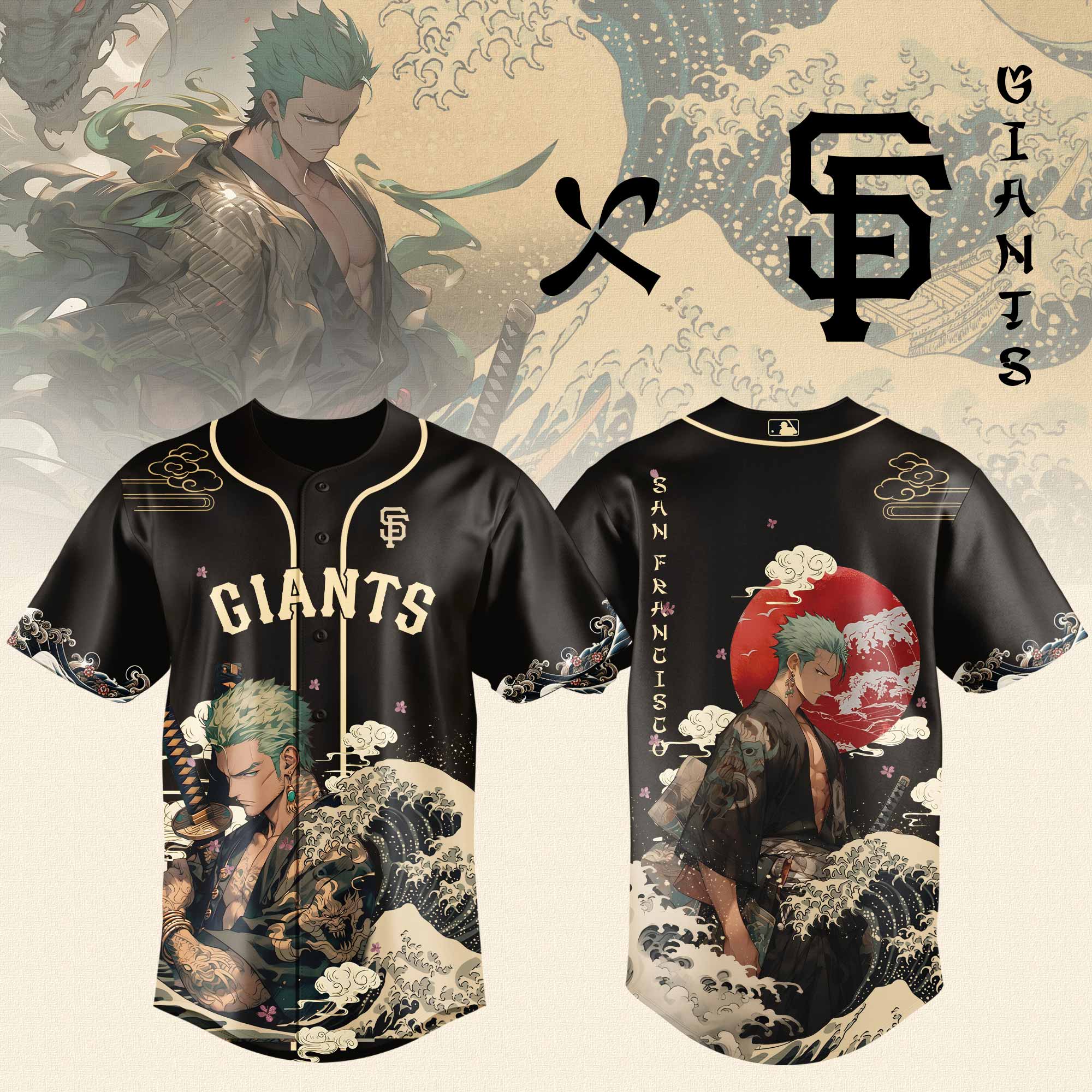 All Team Mlb X One Piece Japan Style Baseball Jersey