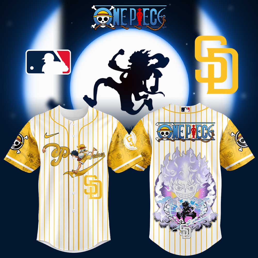 Alternative view of All Team Mlb X One Piece Luffy Gear 5 Baseball Jersey