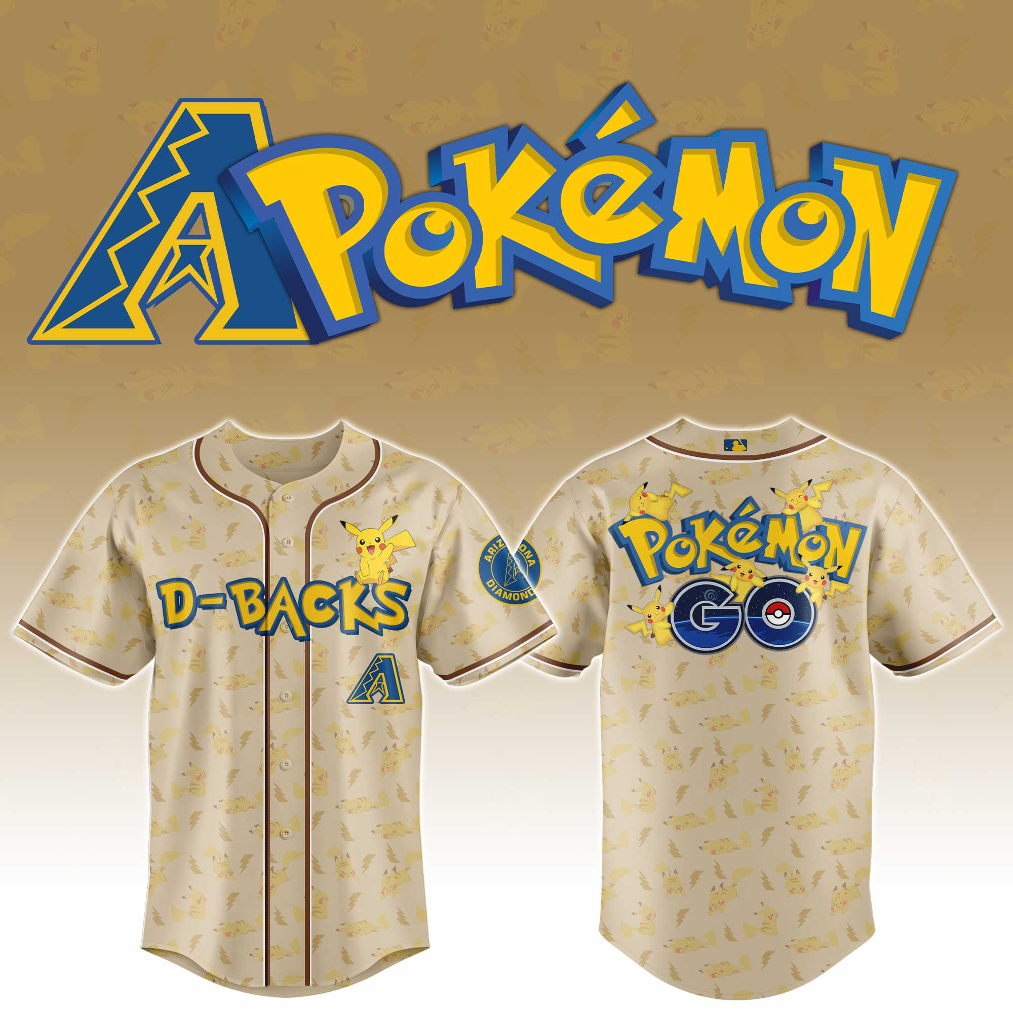All Team Mlb X Pokemon Go Baseball Jersey