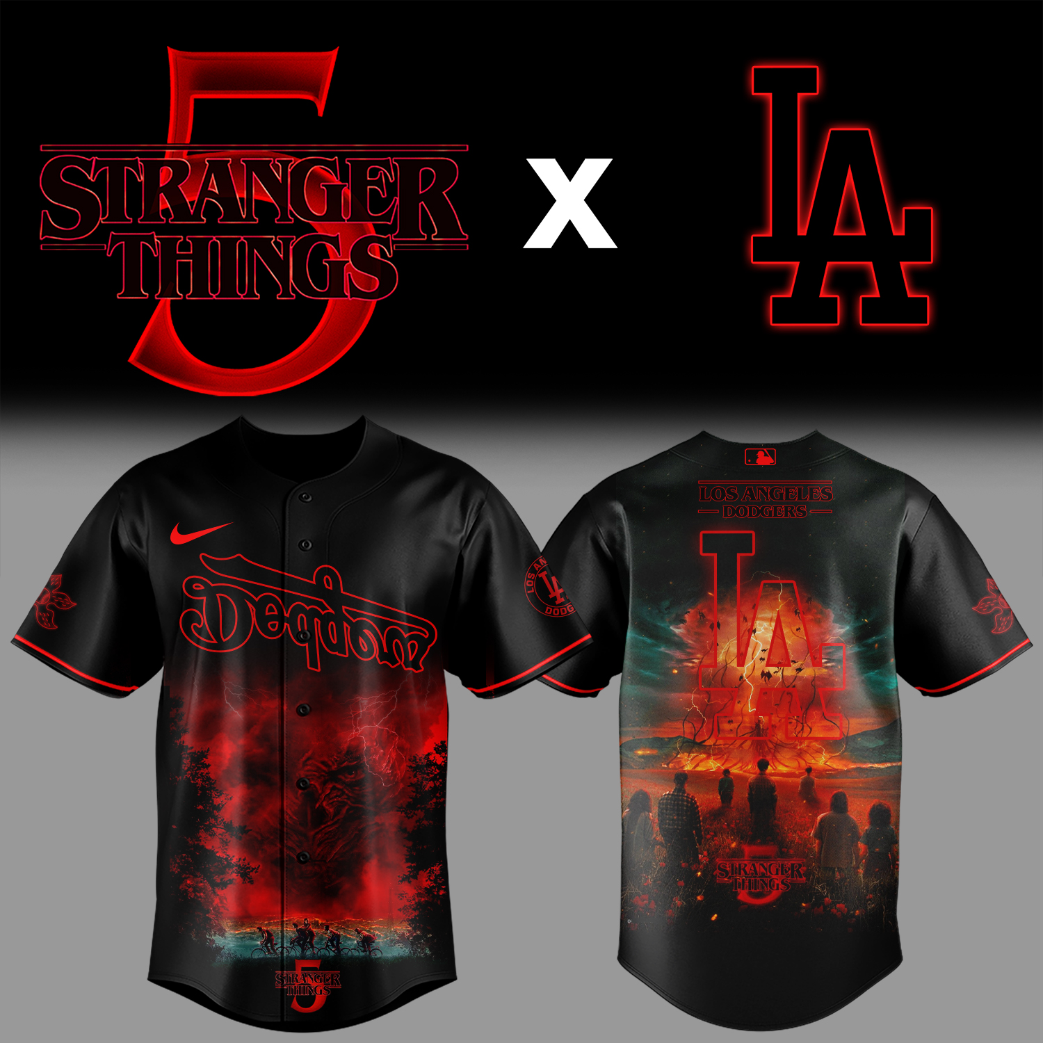 All Team Mlb X Stranger Things Tentacles Baseball Jersey