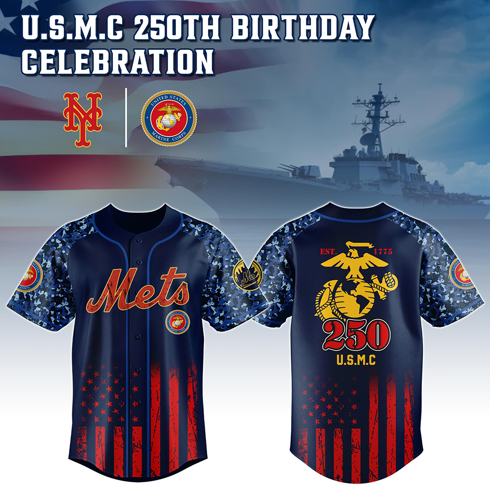 All Team Mlb X United States Marine Corps 250th Birthday Tribute Baseball Jersey