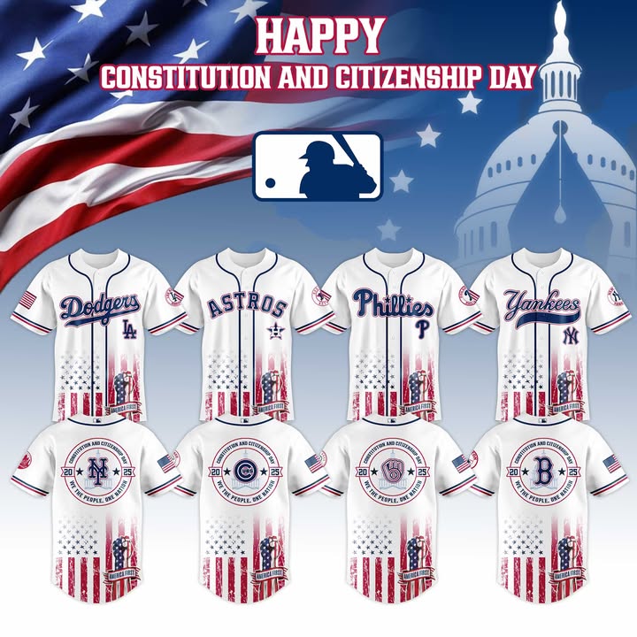 All Team Mlb X Usa Happy Constitution And Citizenship Day Baseball Jersey
