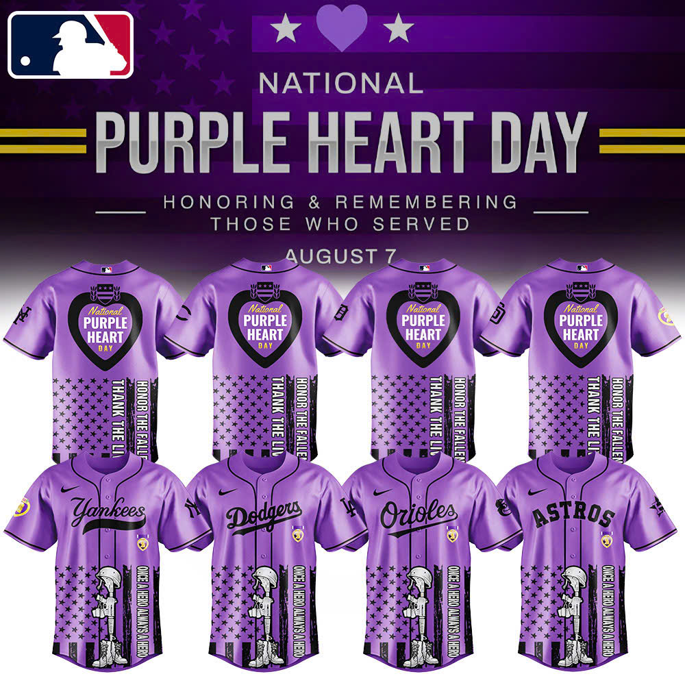 All Team Mlb X Usa Purple Heart Day Baseball Jersey