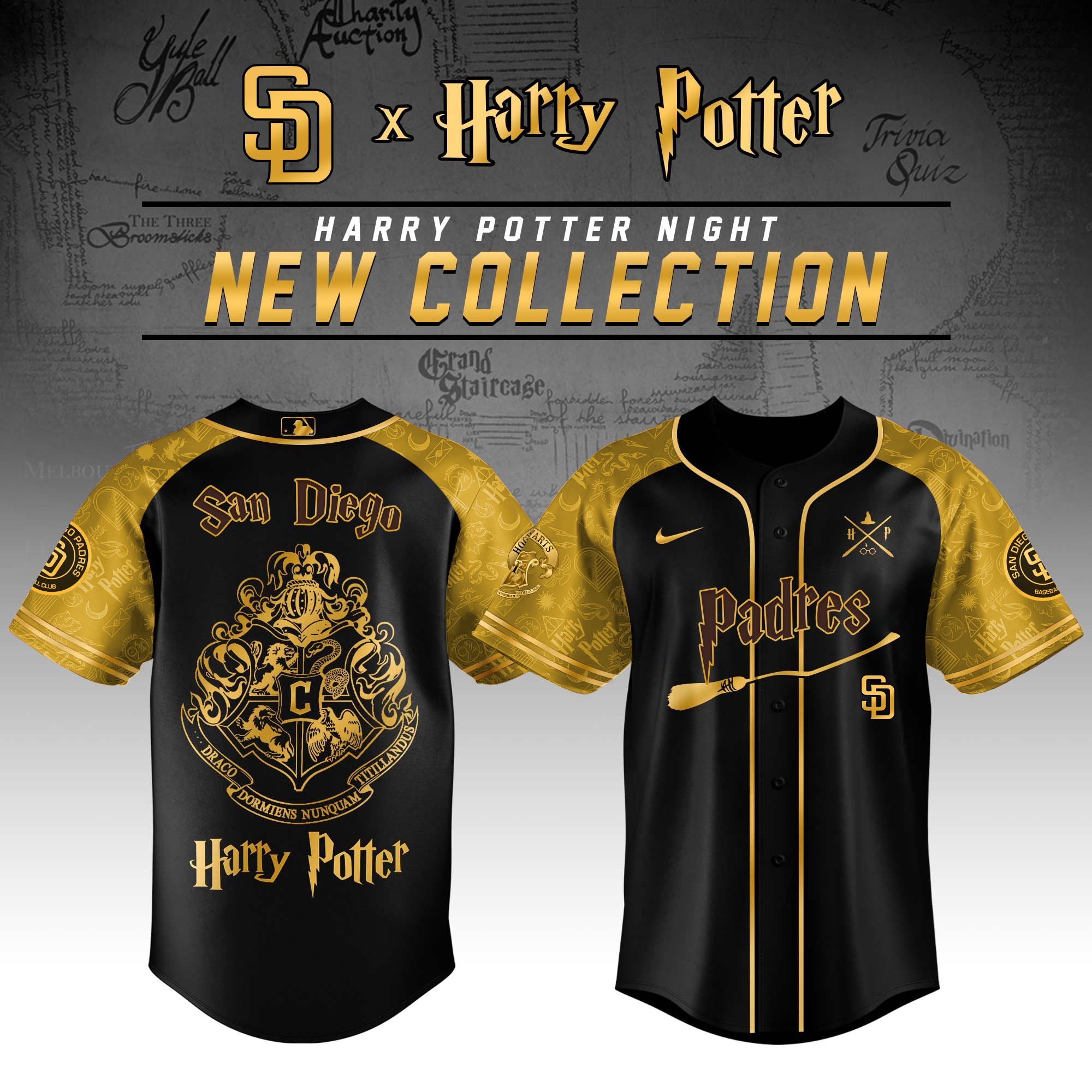 Alternative view of All Teams Mlb X Harry Potter Hufflepuff House Baseball Jersey