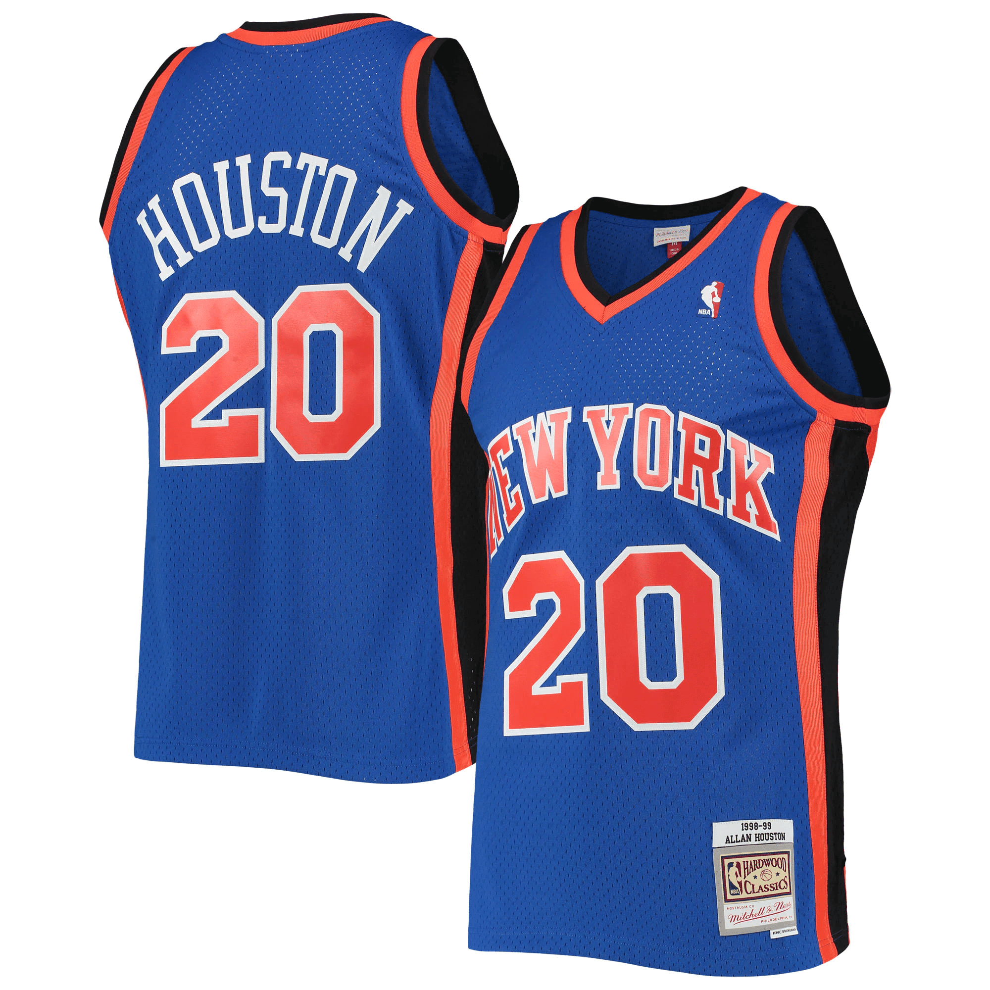 Allan Houston New York Knicks Mitchell & Ness 1998-99 Hardwood Classics Swingman Jersey - Blue Jersey - JS773 
