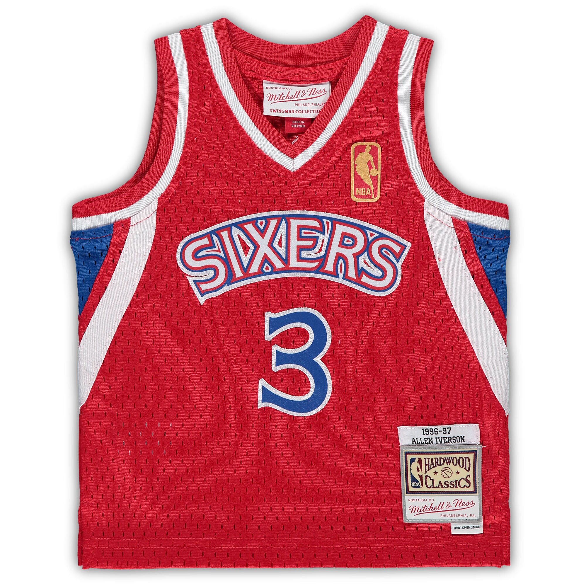 Alternative view of Allen Iverson Philadelphia 76ers Mitchell & Ness Infant 1996/97 Hardwood Classics Retired Player Jersey - Red
