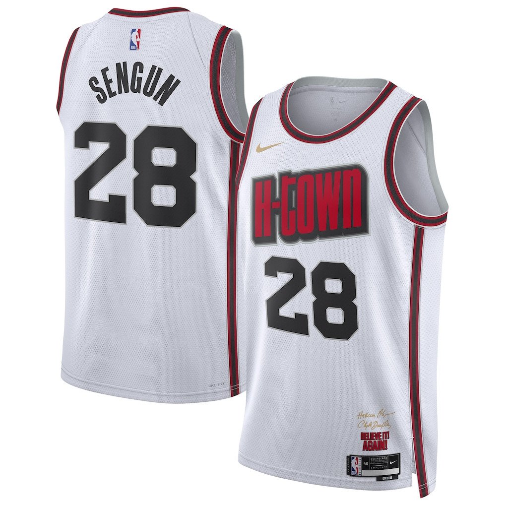 Alperen Sengun 28 Houston Rockets Unisex 2024/25 Swingman Player Jersey - City Edition - White - JS627 