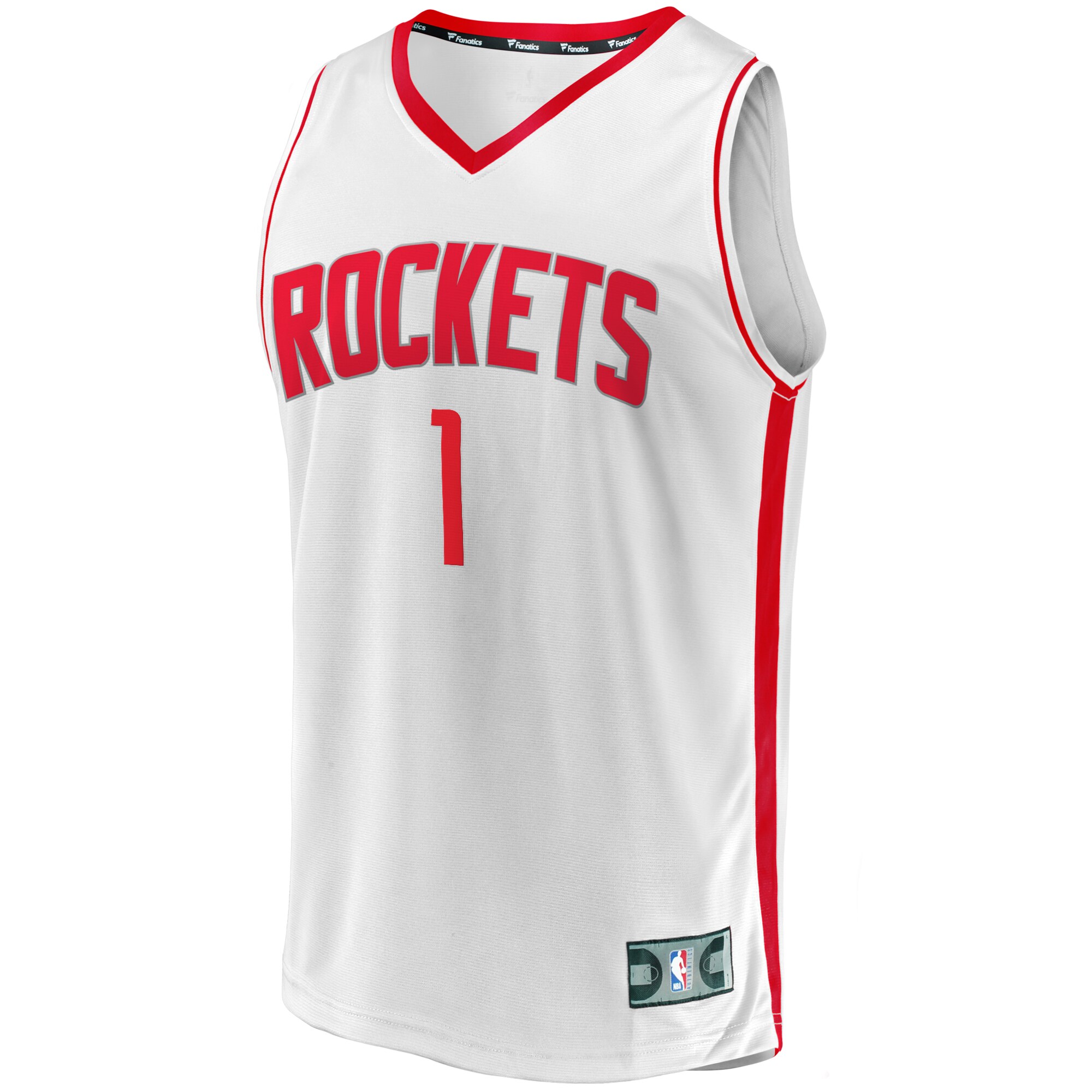 Alternative view of Amen Thompson Houston Rockets Fanatics Fast Break Replica Player Jersey - Association Edition - White