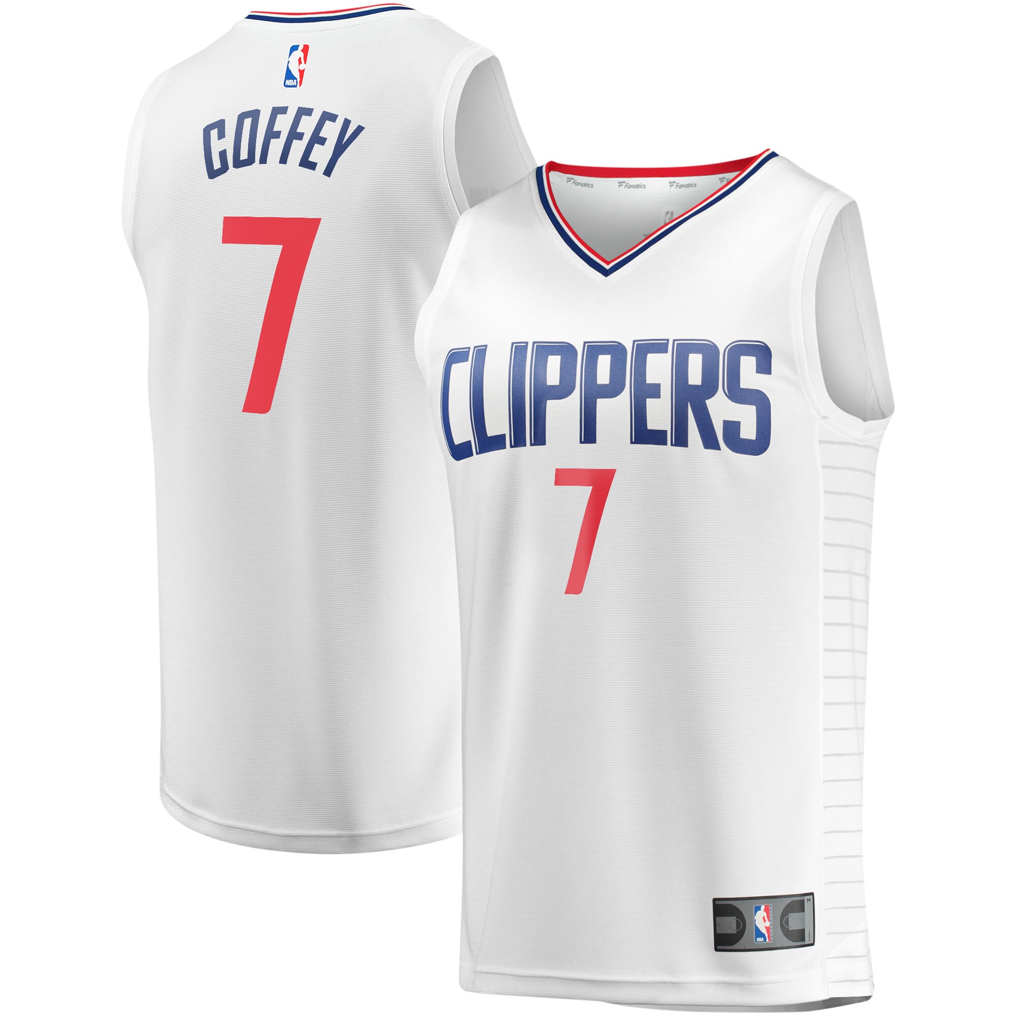 Amir Coffey La Clippers Fanatics Youth Fast Break Player Jersey - Association Edition - White