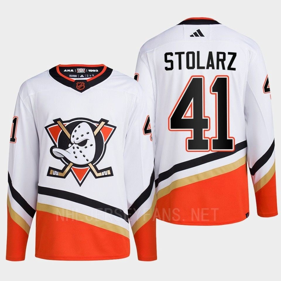 Anaheim Ducks 2022 Reverse Retro 2.0 Anthony Stolarz 41 White Primegreen Jersey Men's - JS913 
