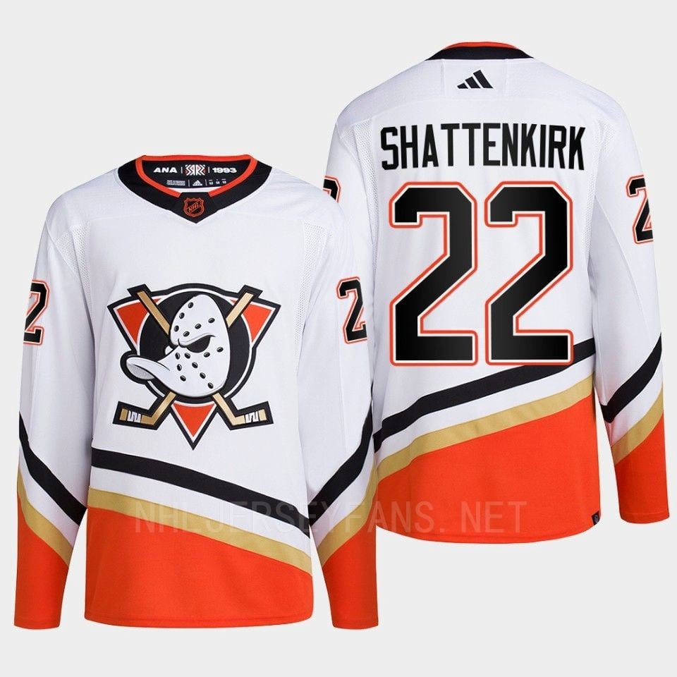 Anaheim Ducks 2022 Reverse Retro 2.0 Kevin Shattenkirk 22 White Primegreen Jersey Men's - JS722 