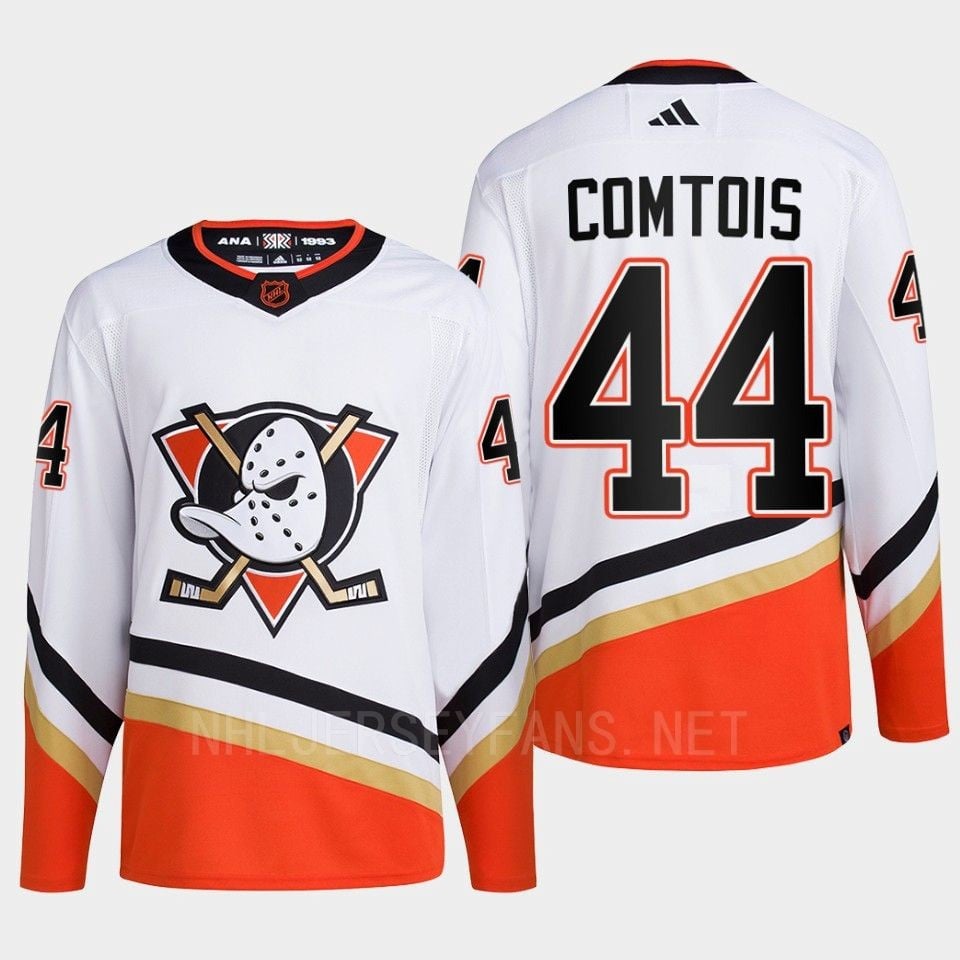 Anaheim Ducks 2022 Reverse Retro 2.0 Max Comtois 44 White Primegreen Jersey Men's - JS669 