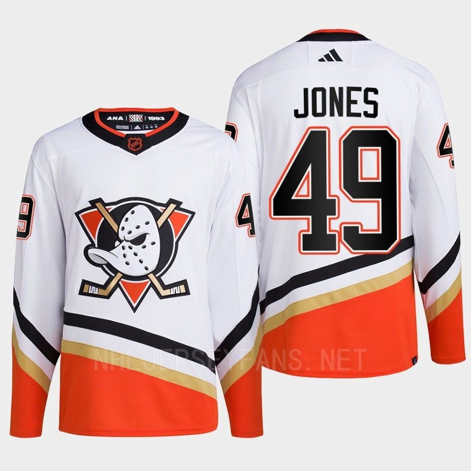 Anaheim Ducks 2022 Reverse Retro 2.0 Max Jones 49 White Primegreen Jersey Men's - JS597 