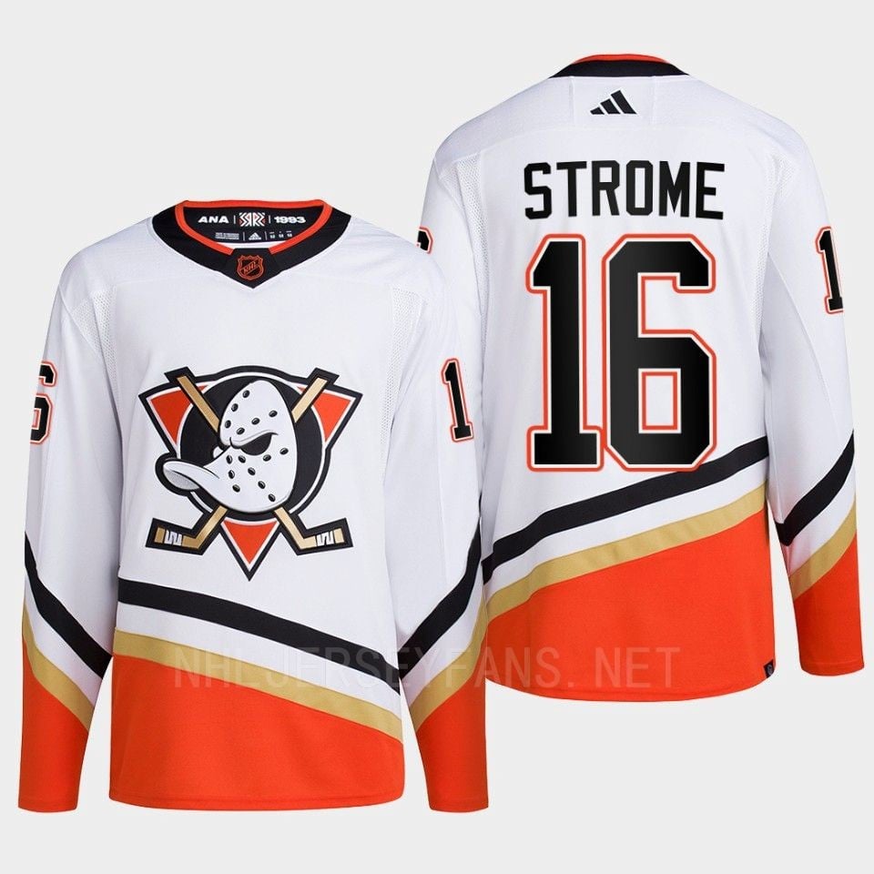 Anaheim Ducks 2022 Reverse Retro 2.0 Ryan Strome 16 White Primegreen Jersey Men's - JS911 