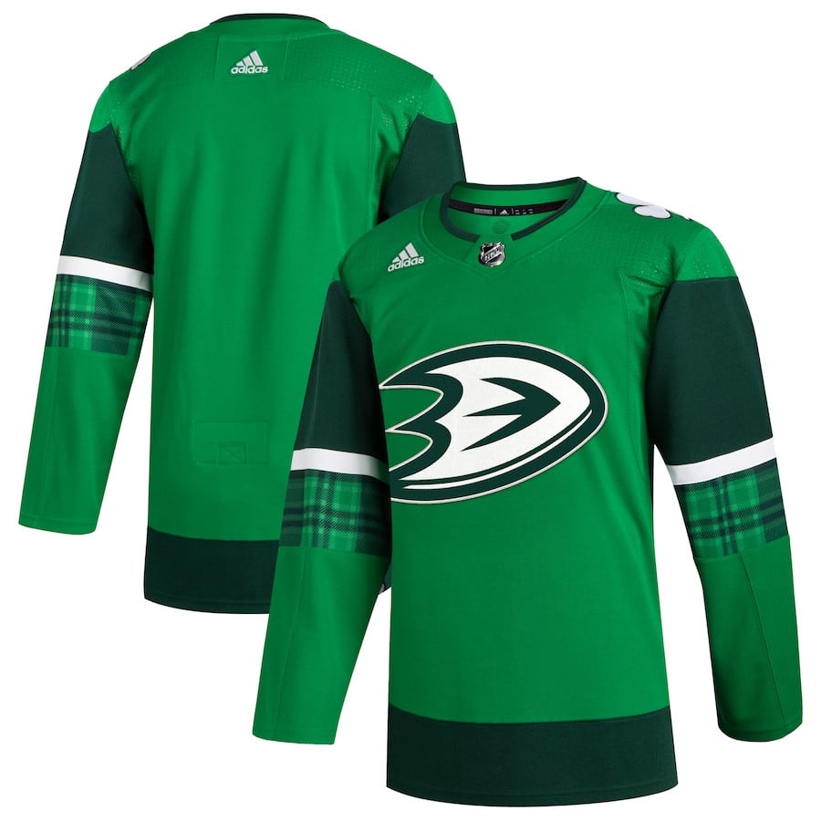 Anaheim Ducks 2023 St. Patrick's Day Primegreen Men Jersey - Kelly Green - JS741 