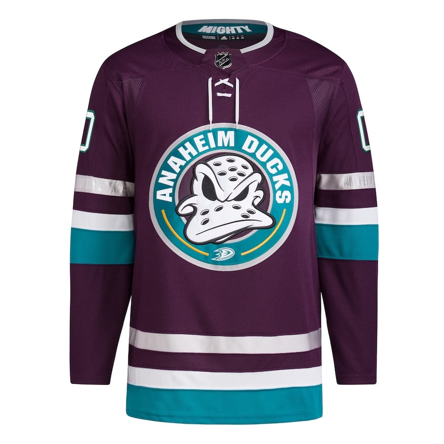 Alternative view of Anaheim Ducks Alternate 30th Anniversary Primegreen Custom Men Jersey - Purple - JS840 