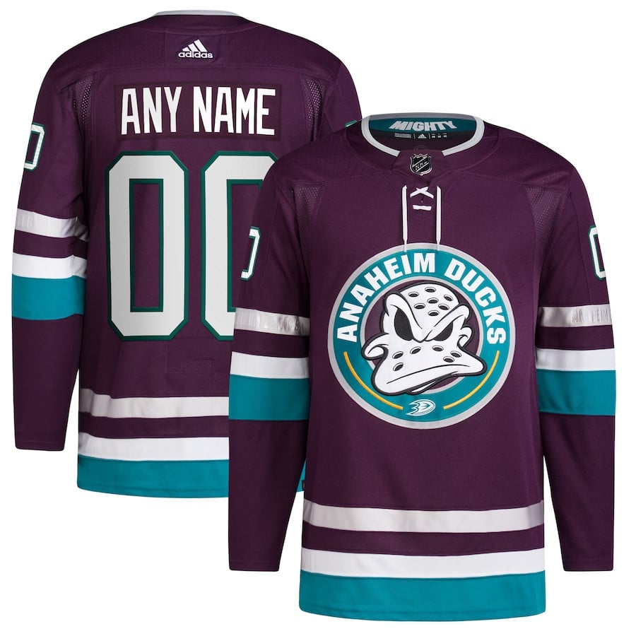 Anaheim Ducks Alternate 30th Anniversary Primegreen Custom Men Jersey - Purple - JS840 