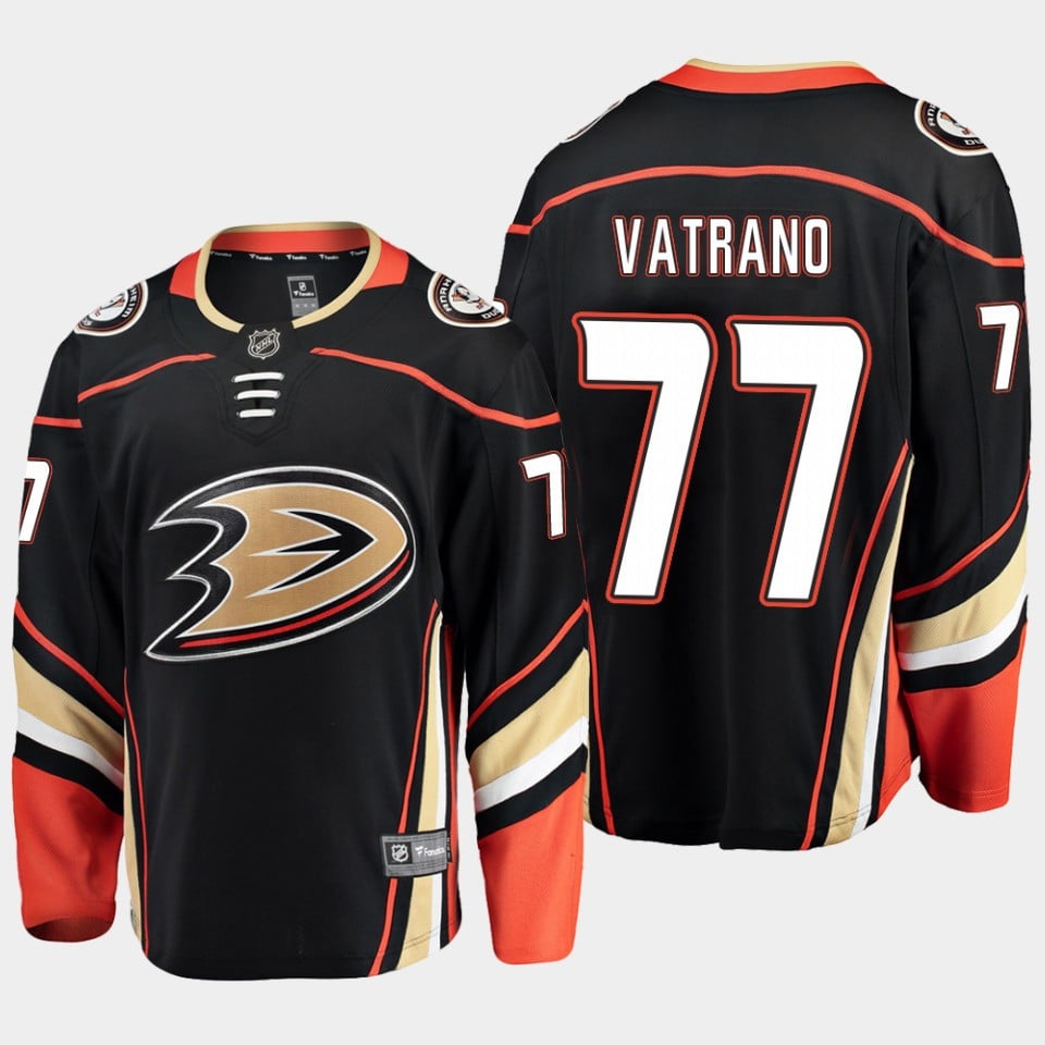 Anaheim Ducks Frank Vatrano 77 Alternate Black Jersey Breakaway Player - JS152 