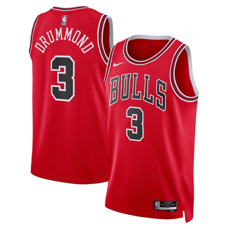 Andre Drummond 3 Chicago Bulls Unisex Swingman Jersey - Icon Edition - Red - JS197 