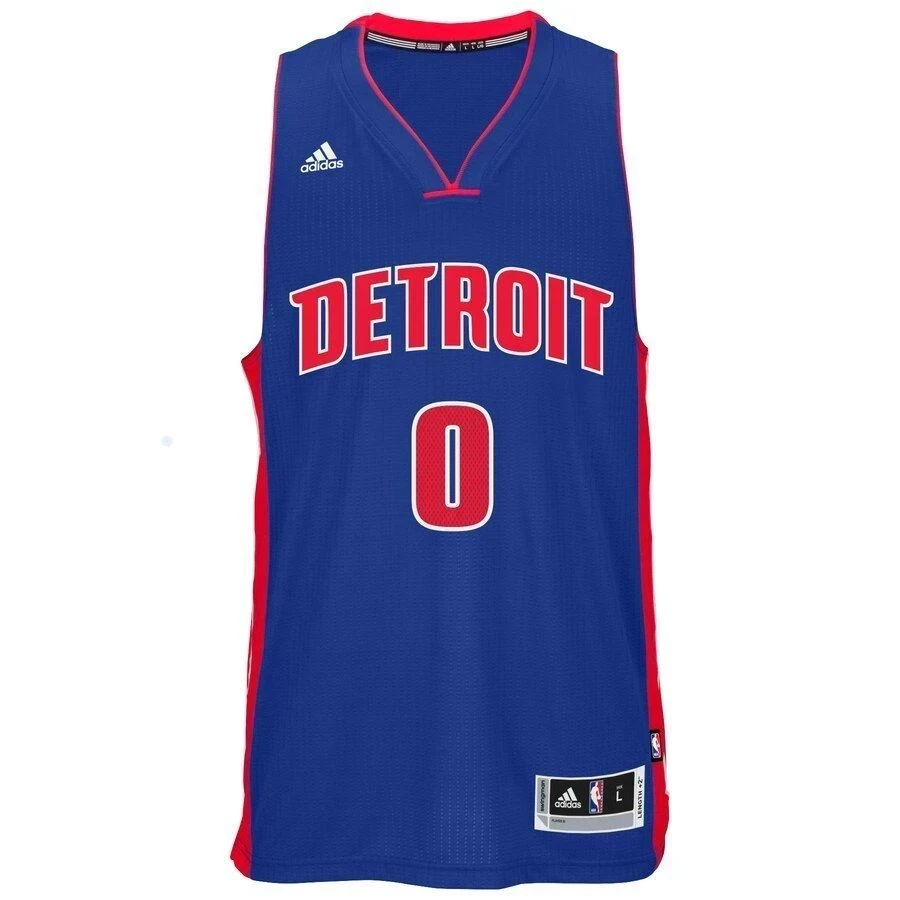 Alternative view of Andre Drummond Detroit Pistons Swingman Climacool Jersey - Blue - JS573 