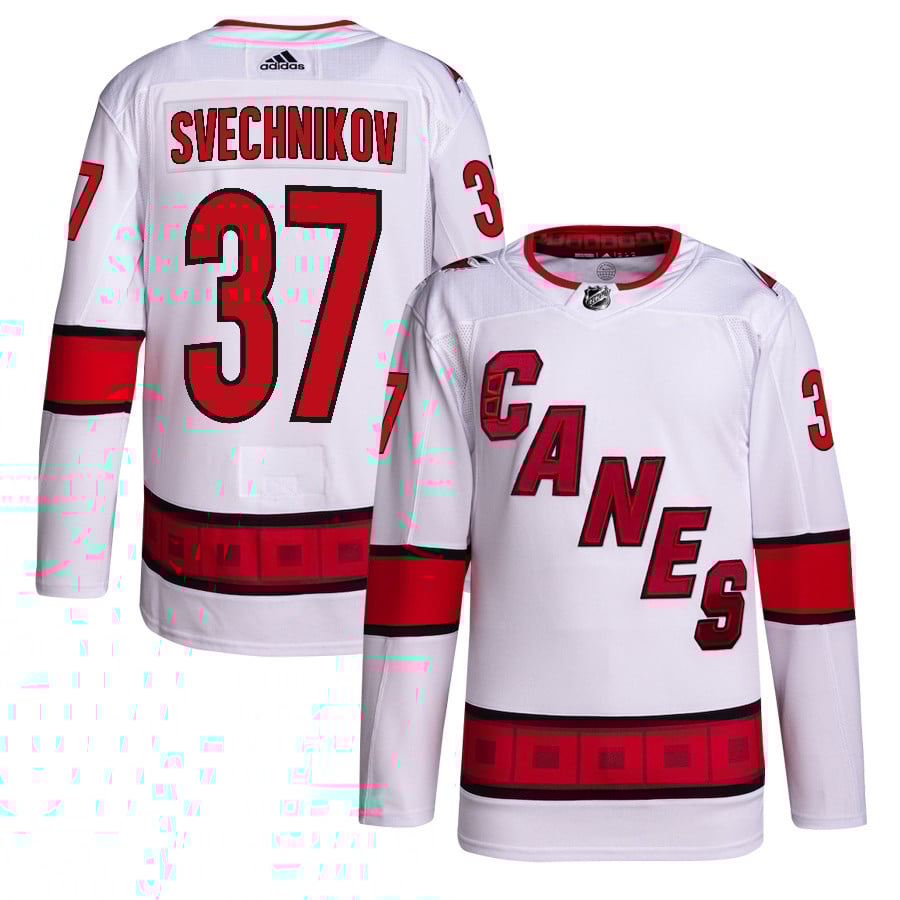 Andrei Svechnikov 37 Carolina Hurricanes Away Primegreen Jersey - Men, White - JS979 