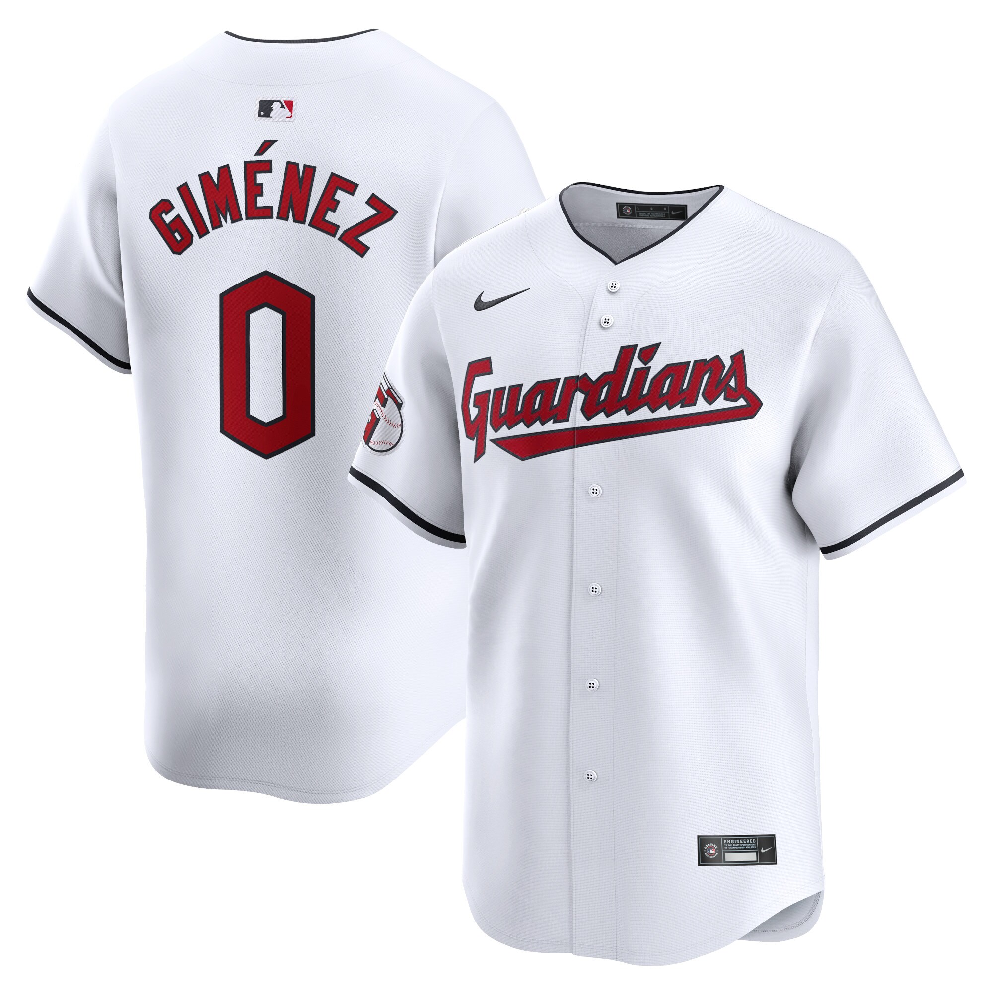 Andres Gimenez Cleveland Guardians Home Limited Player Jersey - White