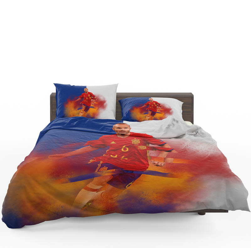 Alternative view of Andres Iniesta Fc Barcelona Bedding Set - Custom Bedding Set