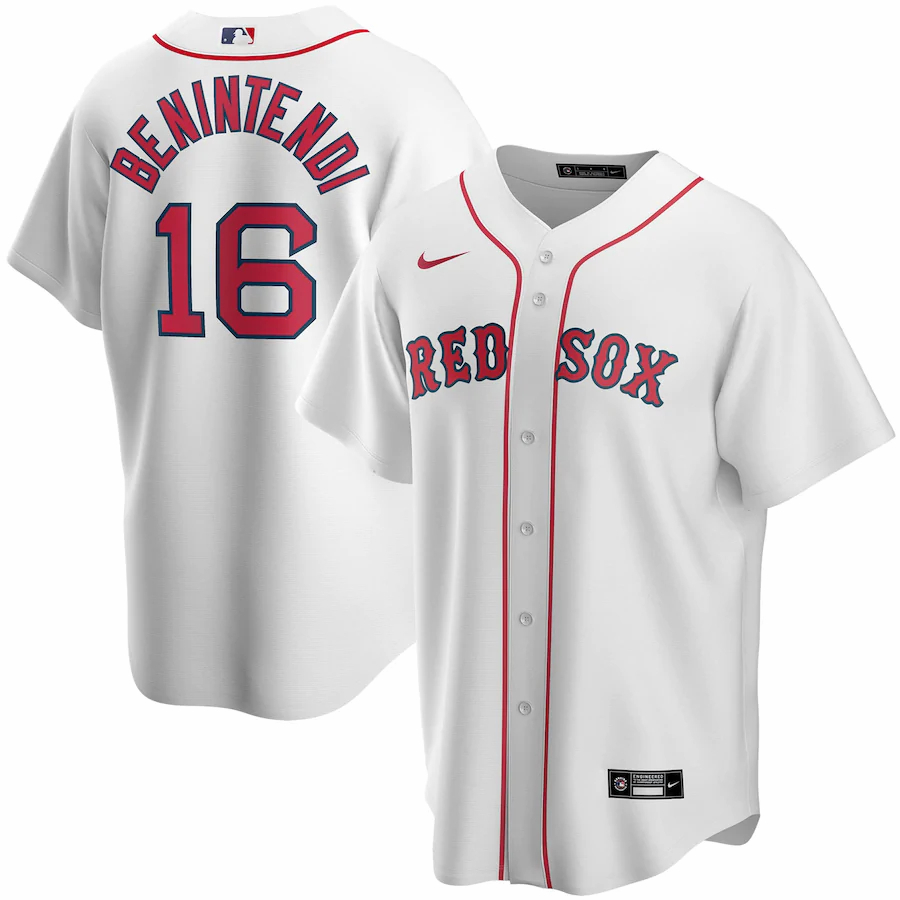 Andrew Benintendi Boston Red Sox Home 2020 Replica Player Jersey ÃƒÂ¢Ã¢â€šÂ¬Ã¢â‚¬Å“ White