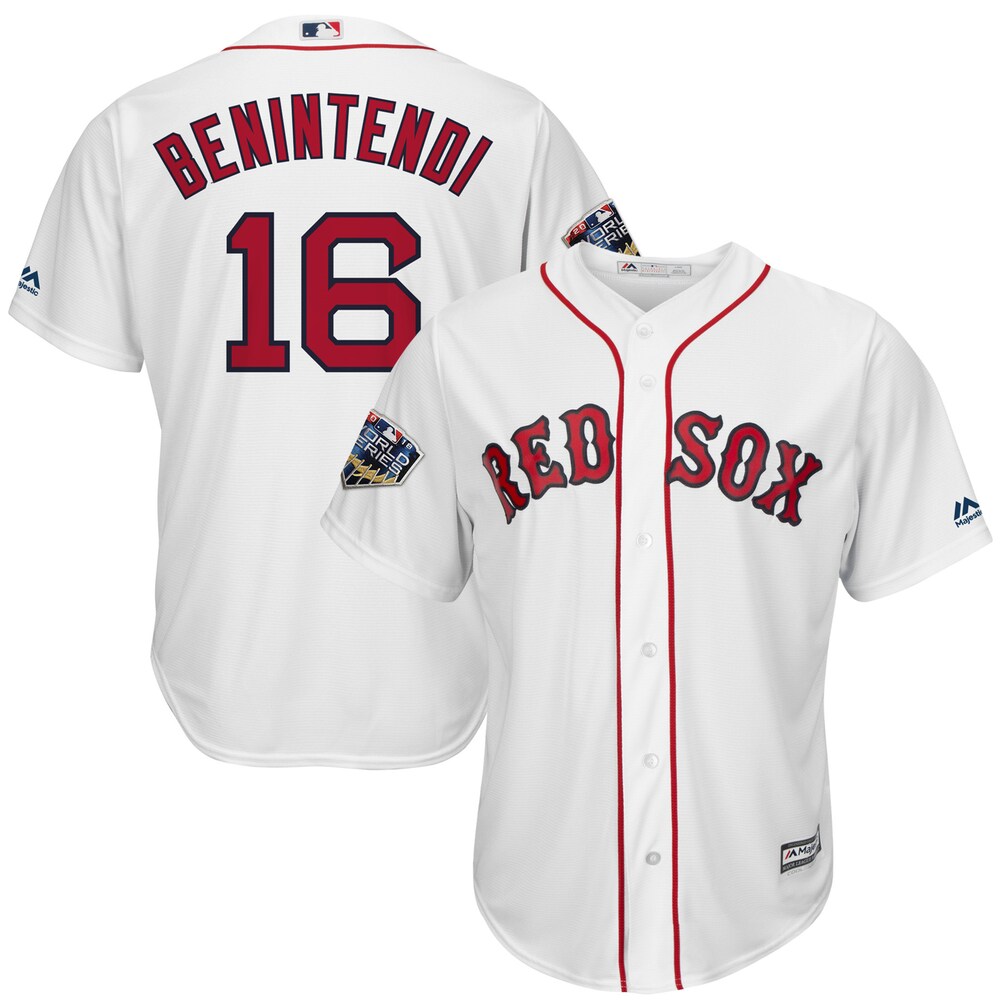 Andrew Benintendi Boston Red Sox Majestic 2018 World Series Cool Base Player Jersey - White