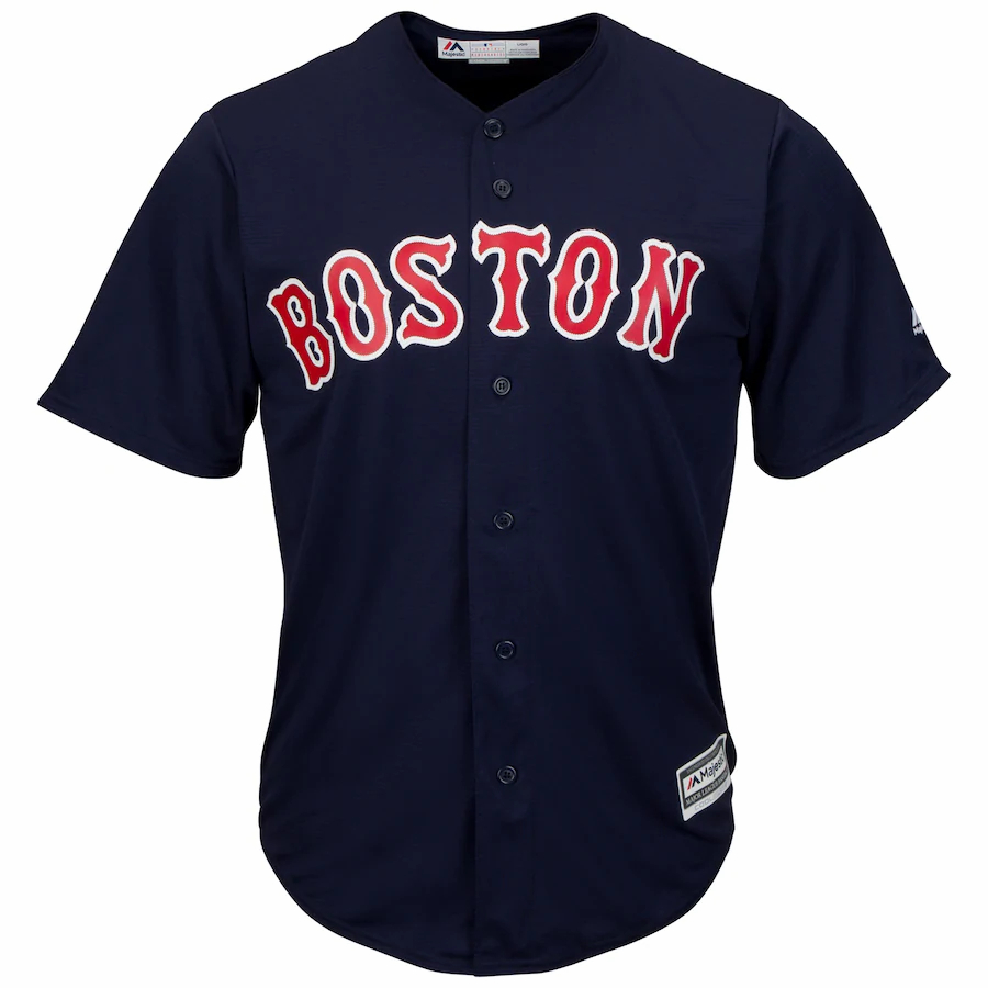 Alternative view of Andrew Benintendi Boston Red Sox Majestic Big And Tall Alternate Cool Base Replica Player Jersey - Navy