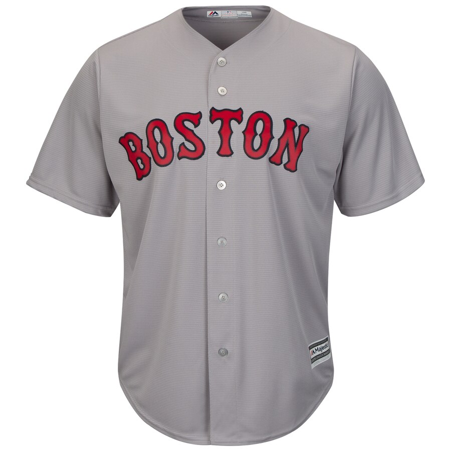Alternative view of Andrew Benintendi Boston Red Sox Majestic Road Official Cool Base Replica Player Jersey - Gray
