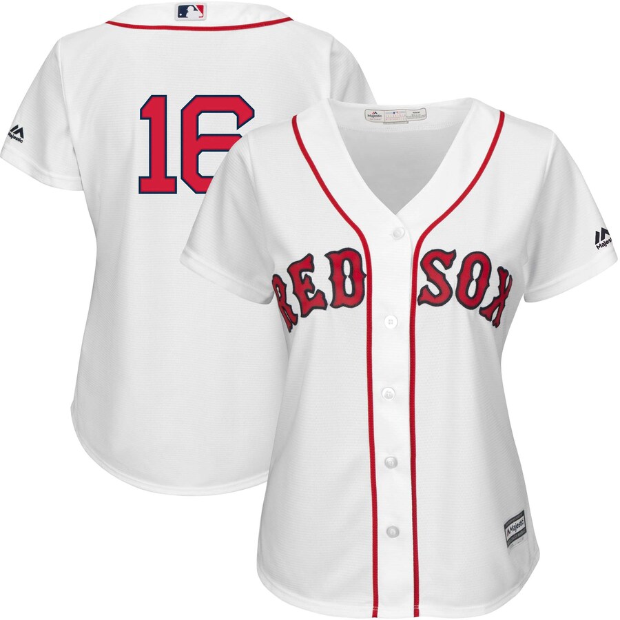Andrew Benintendi Boston Red Sox Majestic Women's Team Cool Base Player Jersey - White