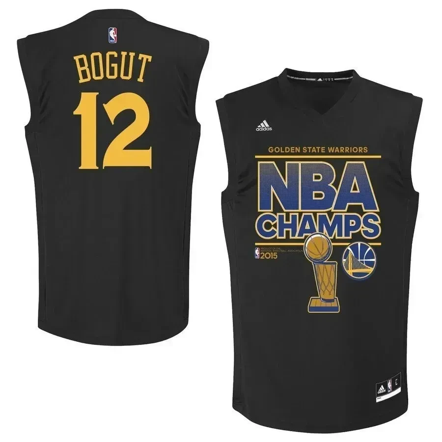 Andrew Bogut Golden State Warriors 2015 Finals Champions Jersey - Black - JS926 
