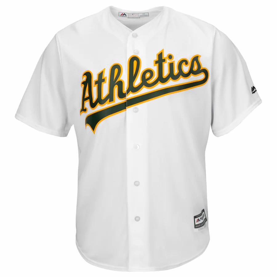 Andrew Triggs Oakland Athletics Majestic Home Cool Base Jersey – White