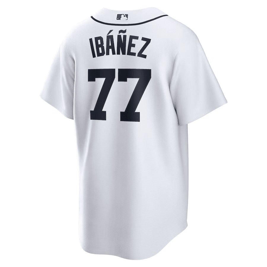 Alternative view of Andy Ibáñez 77 Detroit Tigers Home Men Jersey - White