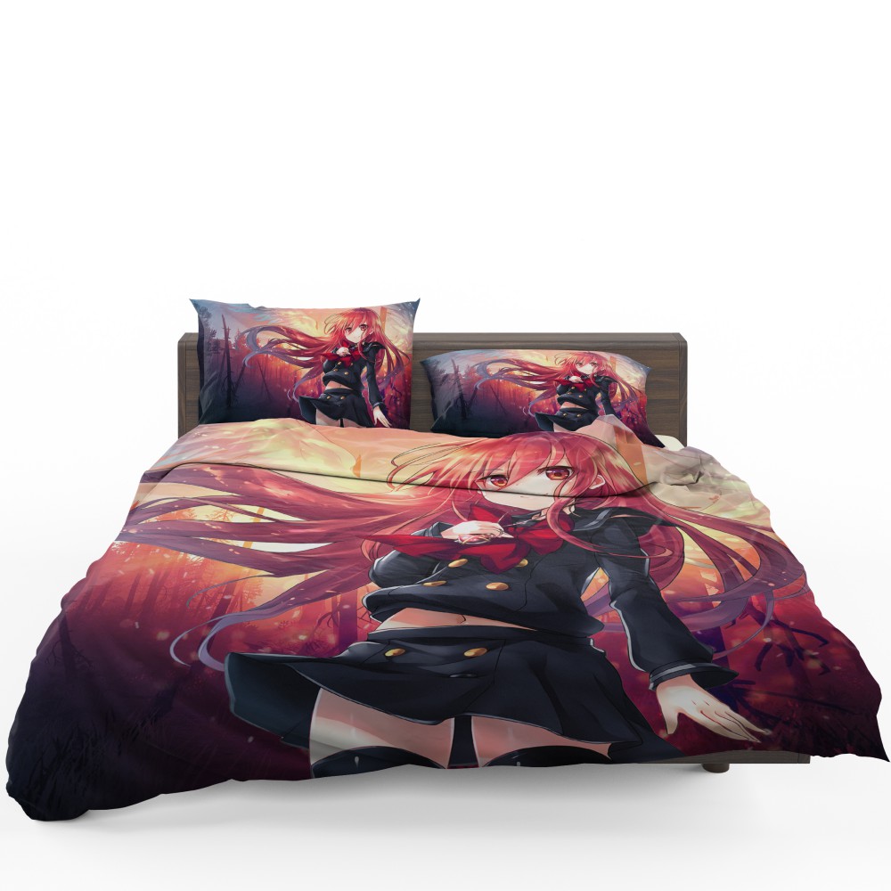 Anime Girl Fire Angel Bedding Set - Custom Bedding Set